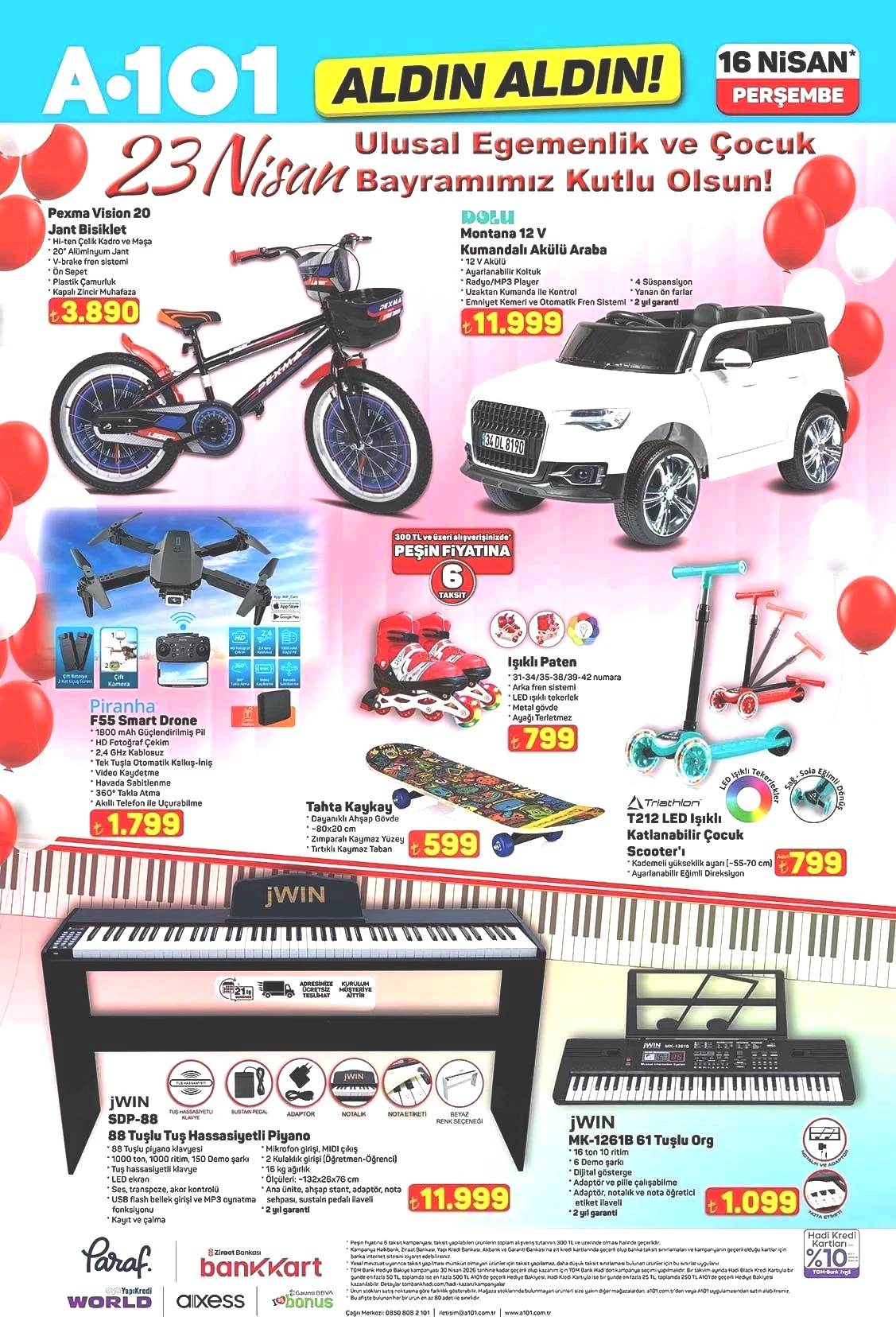 16 NİSAN A101 ALDIN ALDIN AKTÜEL KATALOĞU