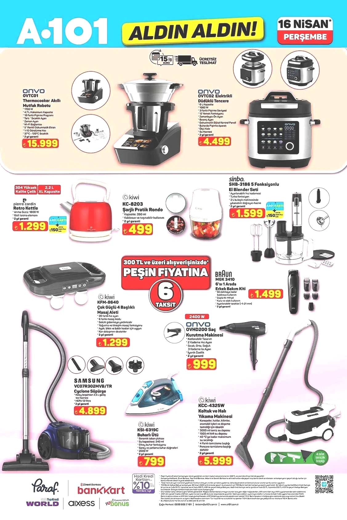 16 NİSAN A101 ALDIN ALDIN AKTÜEL KATALOĞU