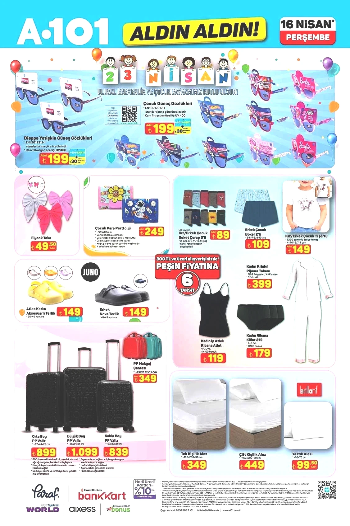 16 NİSAN A101 ALDIN ALDIN AKTÜEL KATALOĞU