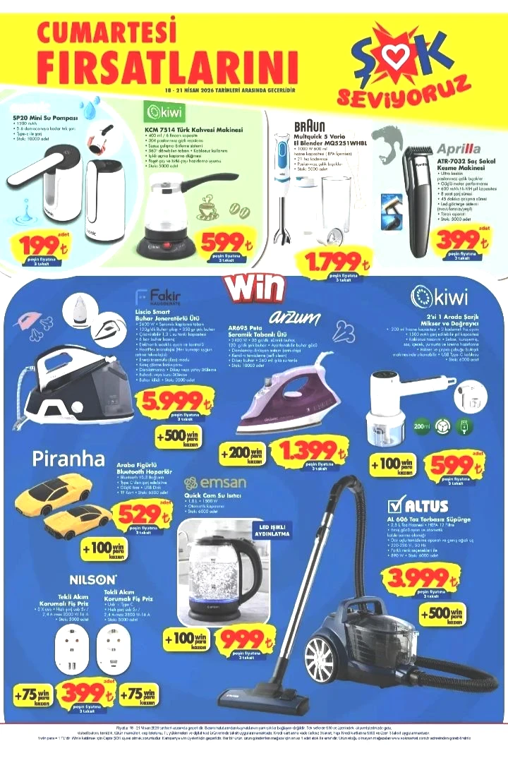 Toz torbası derdine son: 18 Nisan Cumartesi ŞOK'a Altus Toz Torbasız Süpürge geliyor! - Sayfa 1