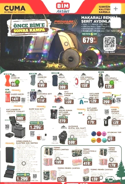 BİM AKTÜEL KATALOG YENİ ÜRÜNLER 24 NİSAN CUMA: Raflarda Cuma günü satışa çıkıyor BİM aktüel katalog afişi ürünleri Portatif klima, 6 kişilik çadır, kamp malzemeleri, Stanley termos, katlanabilir kamp masası...