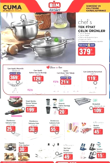 BİM AKTÜEL KATALOG YENİ ÜRÜNLER 24 NİSAN CUMA: Raflarda Cuma günü satışa çıkıyor BİM aktüel katalog afişi ürünleri Portatif klima, 6 kişilik çadır, kamp malzemeleri, Stanley termos, katlanabilir kamp masası...