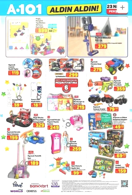 A101 YENİ ÜRÜNLER KATALOĞU 23 Nisan HANGİ ÜRÜNLER GELİYOR A101 yeni afiş yayınlandı Cam silme robotu, Gözleme sacı, Bisiklet, Trambolin, Sinek öldürücü, Oyuncu koltuğu...