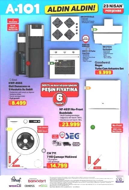 A101 YENİ ÜRÜNLER KATALOĞU 23 Nisan HANGİ ÜRÜNLER GELİYOR A101 yeni afiş yayınlandı Cam silme robotu, Gözleme sacı, Bisiklet, Trambolin, Sinek öldürücü, Oyuncu koltuğu...