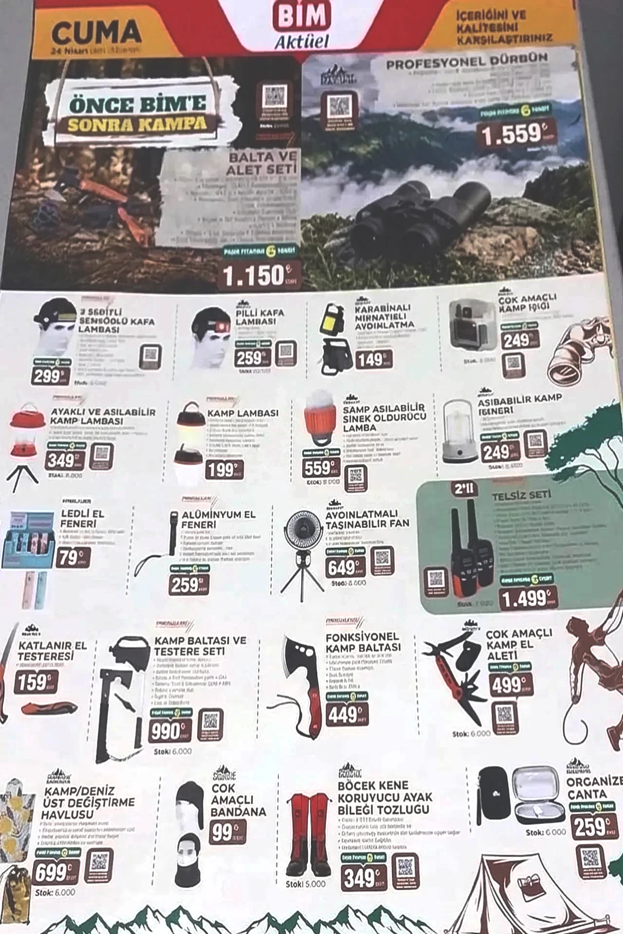 17-24 Nisan BİM Aktüel Kataloğu 2026! Klima çeşitleri, kamp ürünleri, televizyon, şişme yatak ve çadır geliyor