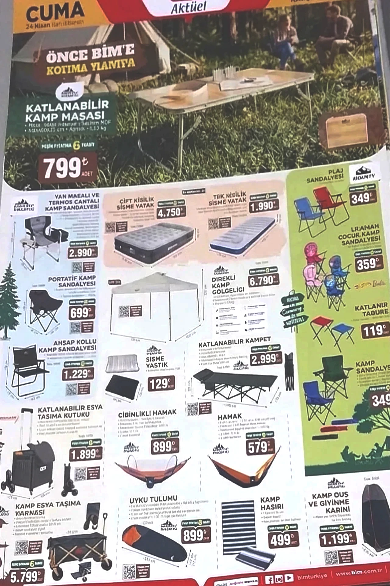17-24 Nisan BİM Aktüel Kataloğu 2026! Klima çeşitleri, kamp ürünleri, televizyon, şişme yatak ve çadır geliyor