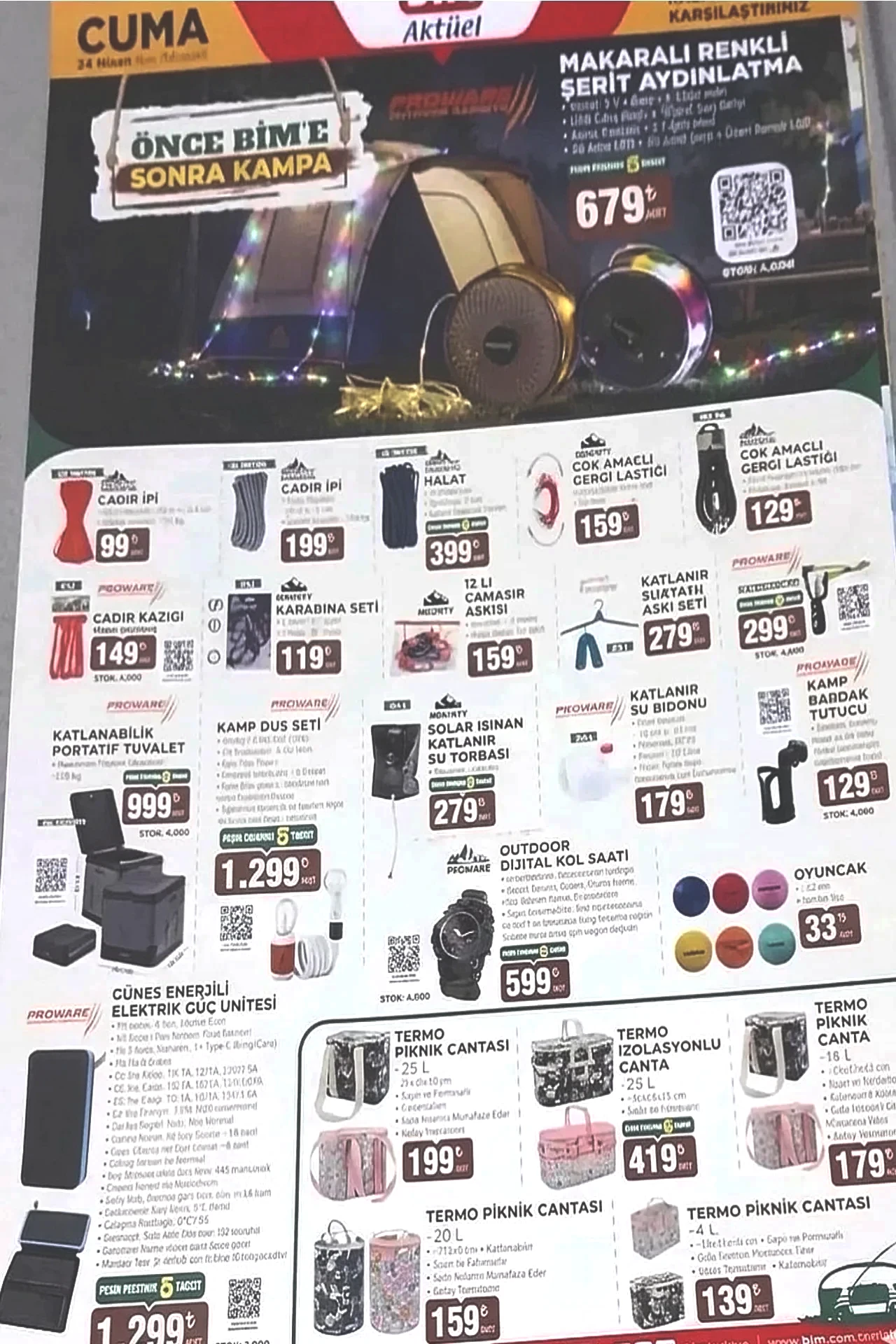 17-24 Nisan BİM Aktüel Kataloğu 2026! Klima çeşitleri, kamp ürünleri, televizyon, şişme yatak ve çadır geliyor